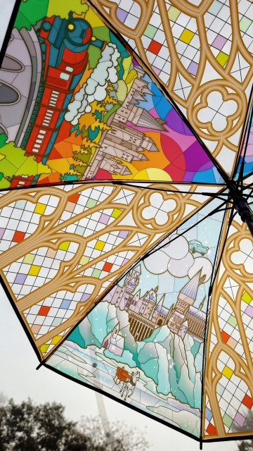 Four Seasons Castle Stained Glass Umbrella - Image 4