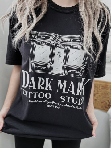 Dark Art Tattoo Studio Garment Dyed Tee - Image 3