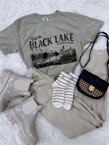 Black Lake National Park Garment Dyed Tee - Image 2