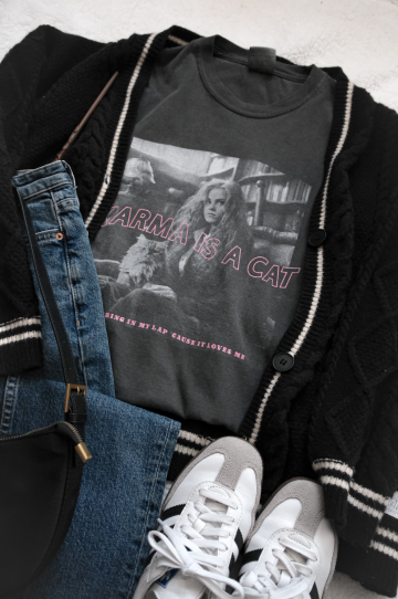Karma is a Cat TSxHP Graphic Tee - Image 3