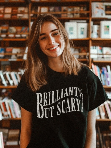 Brilliant But Scary Garment Dyed Tee - Image 2